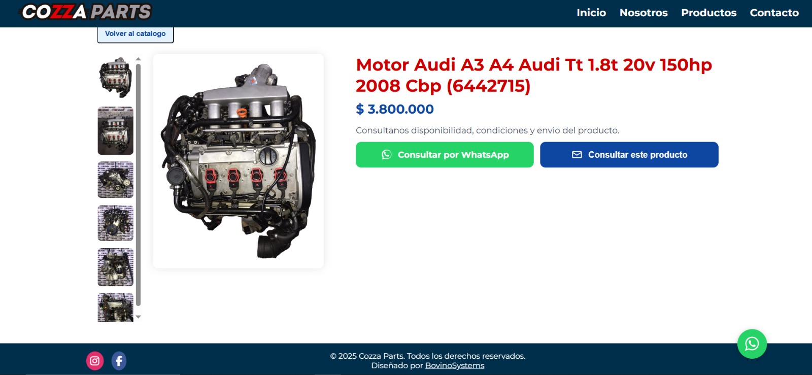 Cozza 2.0 - Detalle de producto con galeria