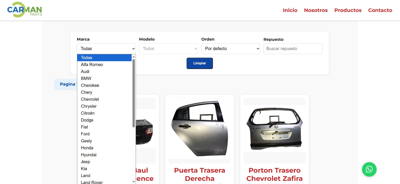 Carman 2.0 - Listado y paginacion real