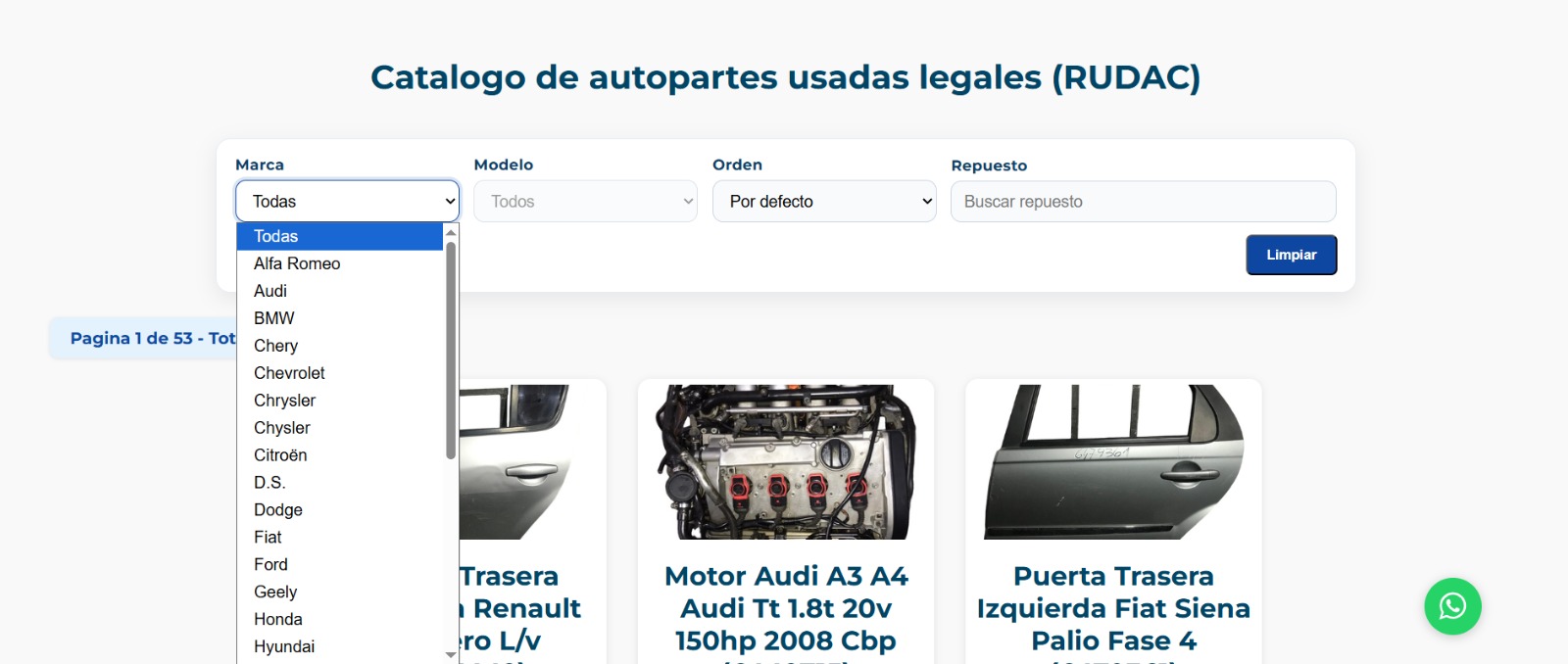 Cozza 2.0 - Listado y paginacion real